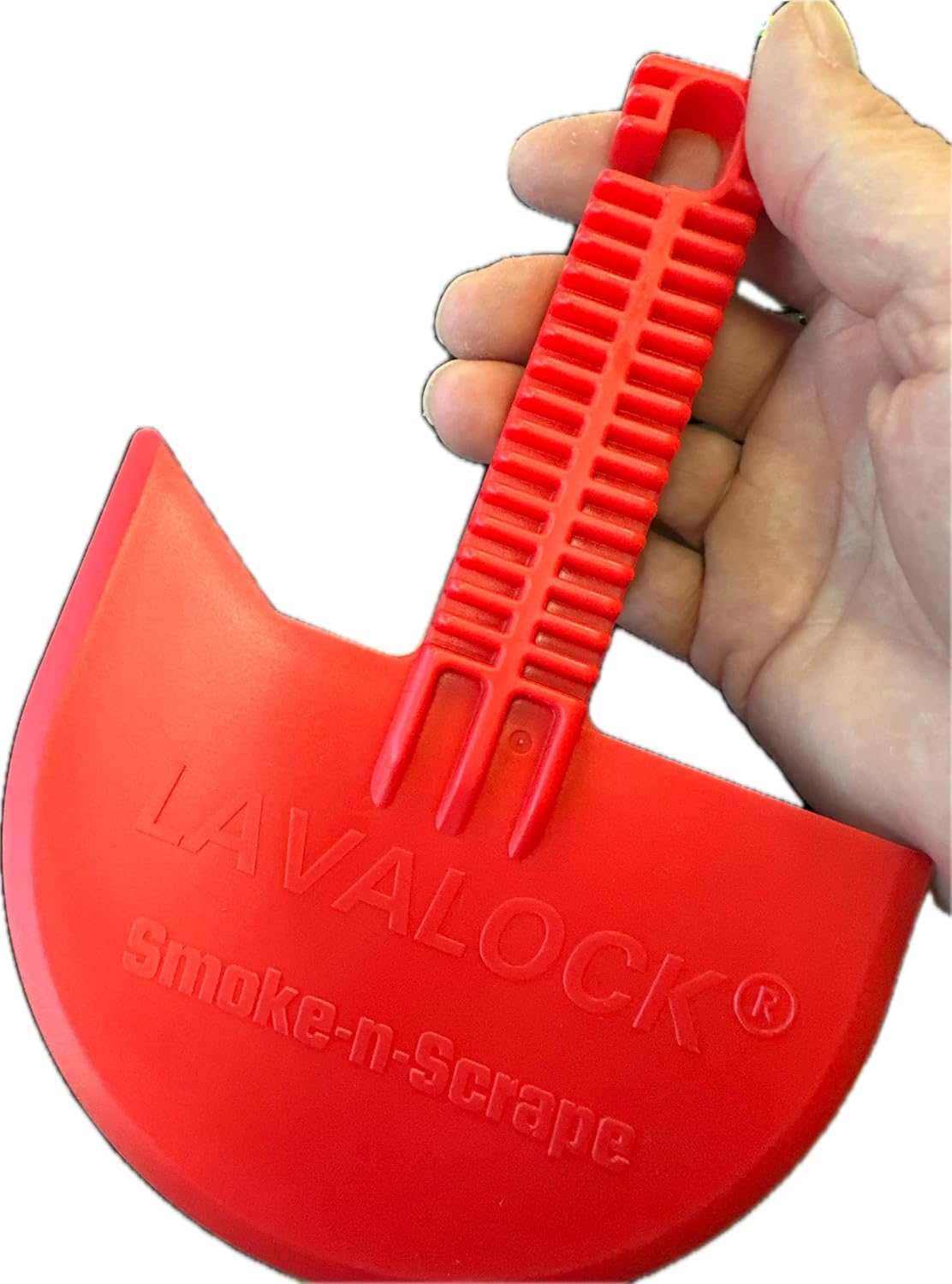 LavaLock Grill Scraper - Effective Residue Remover Tool for Weber Kettle & Smokey Mountain | Red Smoke-n-Scrape