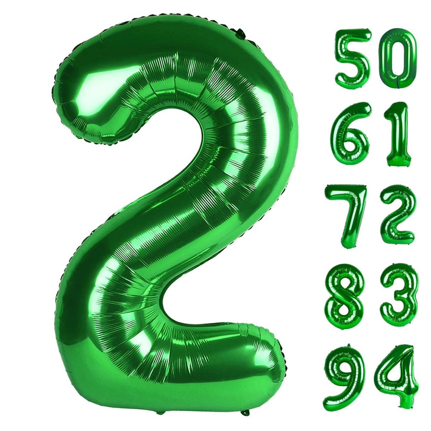 Green 2 Balloon, Number Balloons 40 Inch, 2nd Balloon Number Birthday Decorations, Second Two Birthday Party Supplies, Number 2 Balloon, St. Patrick's Day Games Theme Decorations