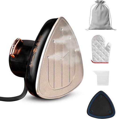 EcoNour Mini Travel Iron & Steamer - Compact Design with Temperature Control & Non-Stick Soleplate