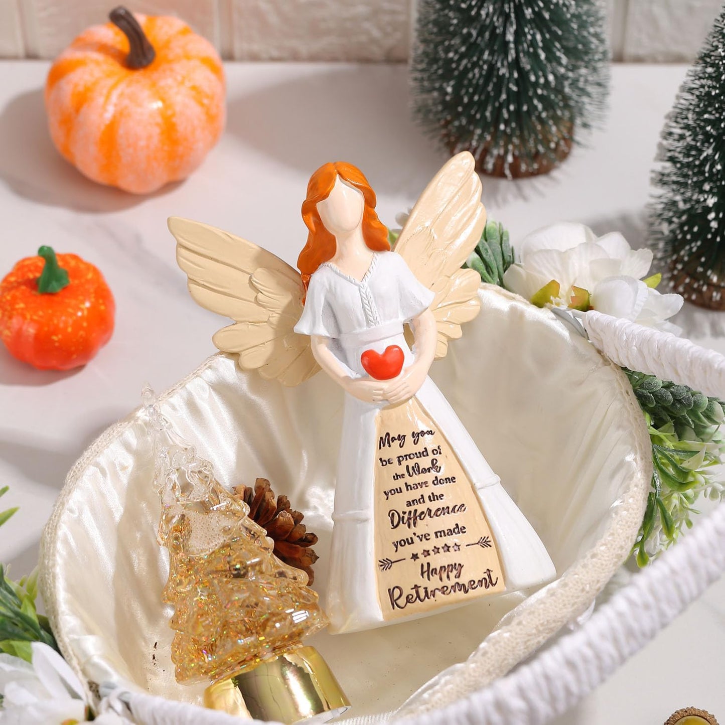 Retirement Gift for Women | Handcrafted 8" Retirement Angel Figurine - Perfect for Coworker Celebrations