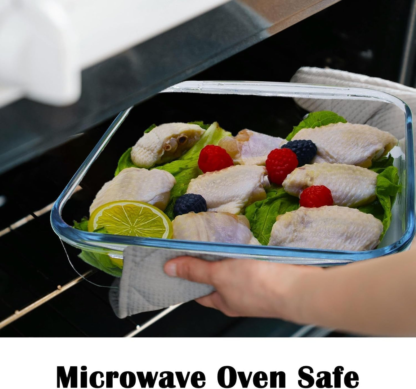 Small Glass Baking Dish - 8.6in Casserole Dish for Oven | Durable Square Glass Baking Pan