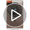 Outdoor Water-Resistant Metal Wall Mount Fan - 12 Inch, 3-Speed, IPX4 Rated, Heavy-Duty Industrial Fan, Black – Variation 1