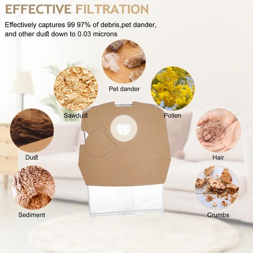 Clean Obsessed HEPA Vacuum Bags - 10 Pack Replacement for CO711 & C105 Canister Cleaners