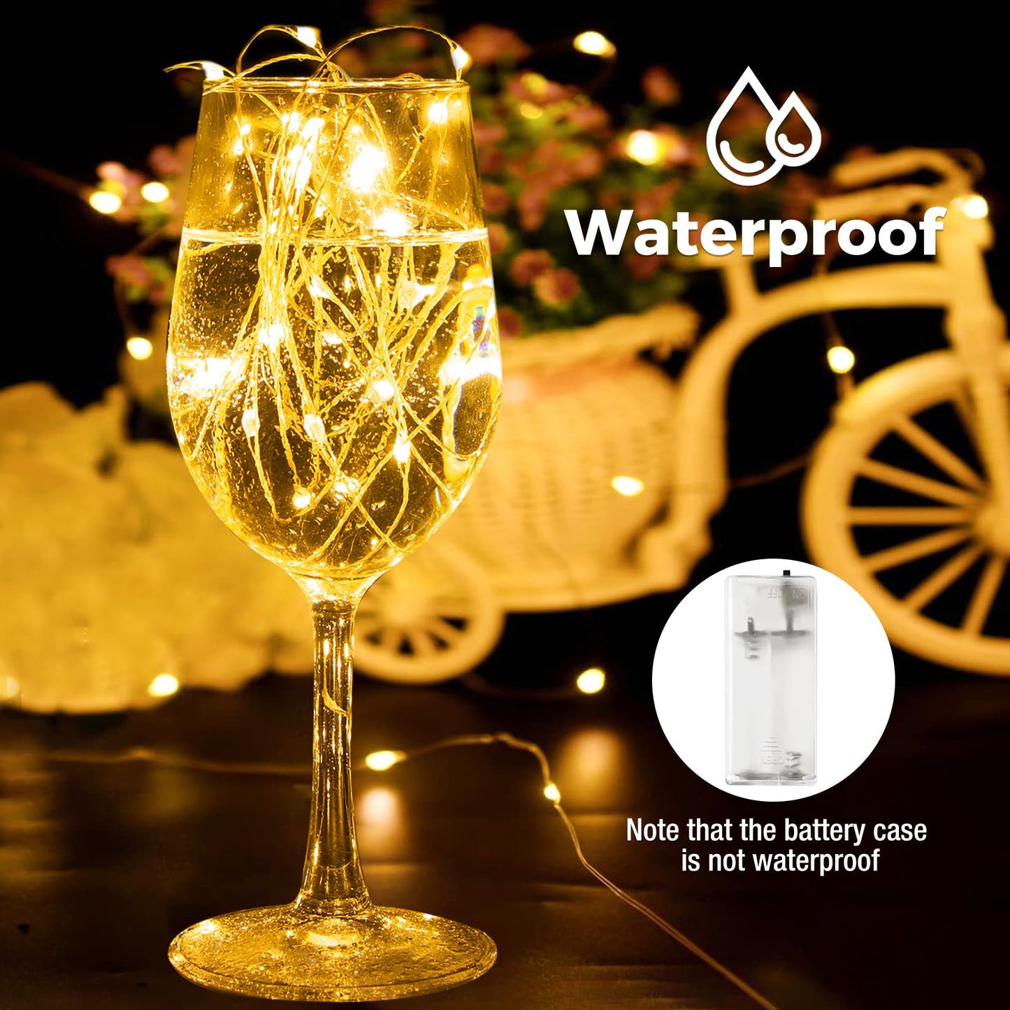 btfarm 10 Pack Fairy Lights with Timer, 10FT 30LED Battery Operated Twinkle Lights Waterproof, Copper Wire Christmas String Lights for Indoor Outdoor Xmas Tree Wedding Party Holiday Decorations