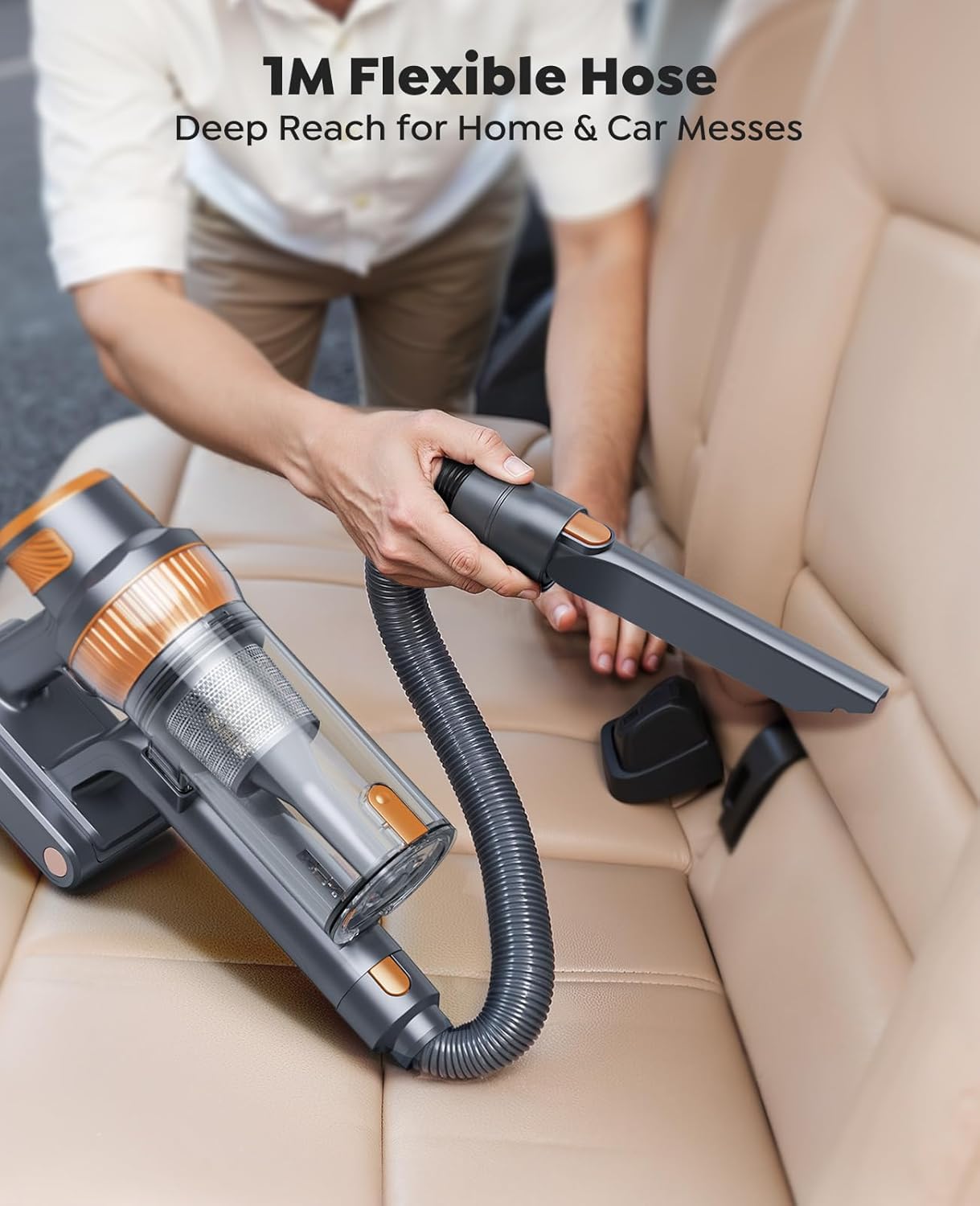 Skiennix Cordless Vacuum Cleaner - 55KPa Powerful Suction | 70 Minutes Runtime, LED Touch Screen, Self-Standing Design