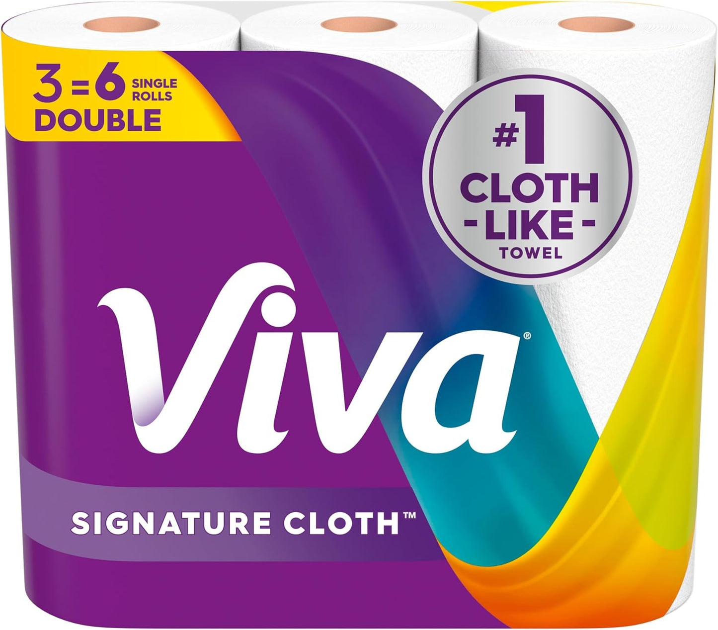 Viva Signature Cloth Paper Towels - Choose-A-Sheet, 3 Double Rolls, 86 Sheets Each | Versatile & Durable