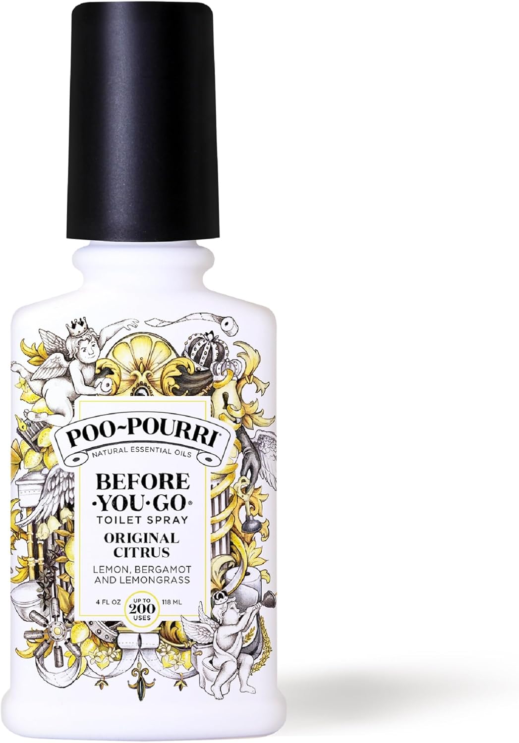 Poo-Pourri Toilet Spray - Original Citrus Scent | Plant-Based Odor Deodorizer | 4 Fl Oz, Up to 200 Uses