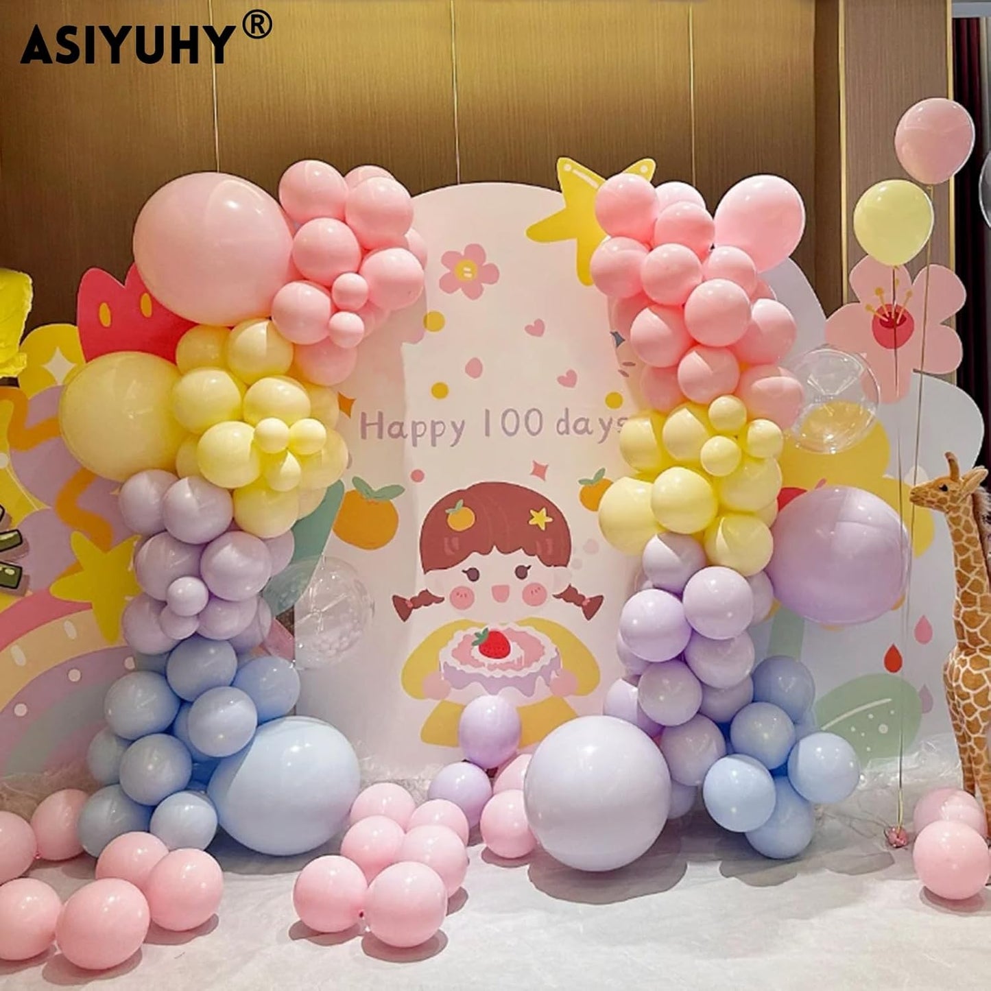 Pastel Balloons 100 Pack - 12 Inch Latex Party Balloons for Birthday, Baby Shower & Wedding Decor