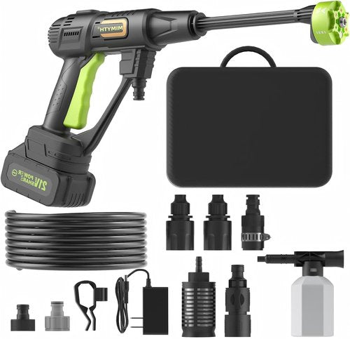 Evergreen Cordless Portable Washer - Handheld Battery Operated Car & Home Cleaner with 23FT Hose