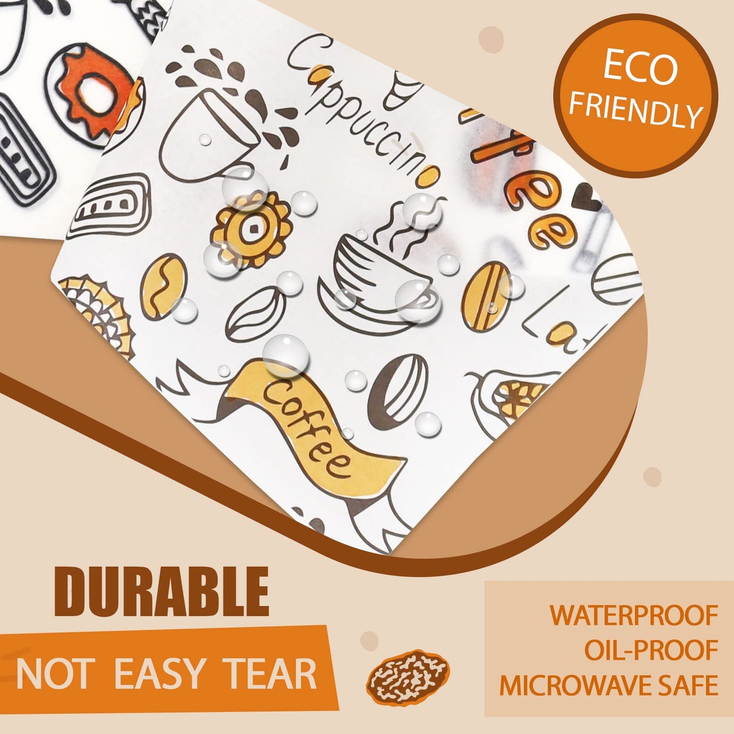 300pcs Deli Paper Sheets 11''x15'', Wax Paper Sheets for Food, Grease Resistant Sandwich Wrapping Paper, Premium Food Basket Liners for Bakery, BBQ, Picnic, Home Party, Festival and Outdoors