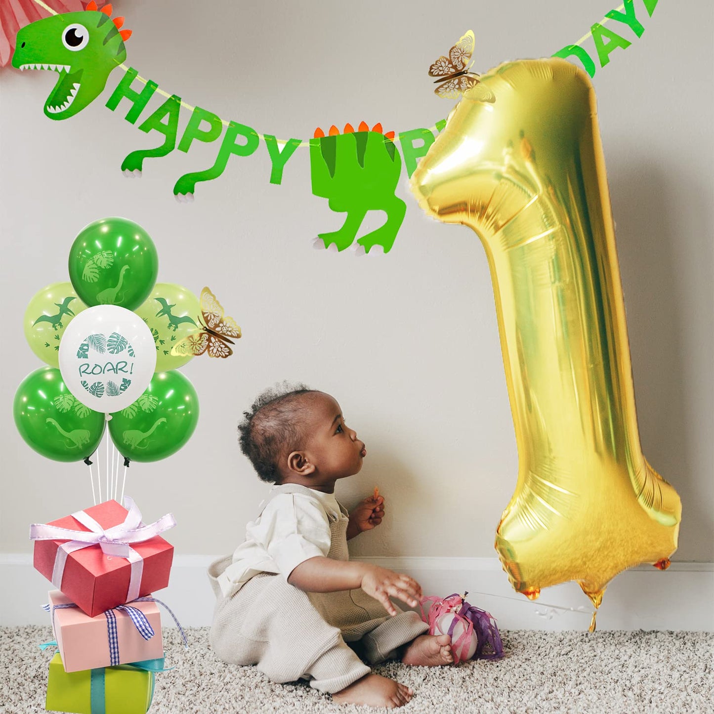 40 Inch Large Gold Number Balloons 1 Aluminum Foil Mylar Big Number Balloons 0-9 Suitable for Gold Birthday Parties, Weddings and Anniversary Photography