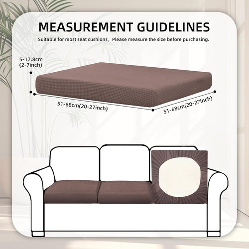 BIETYONE Outdoor Couch Cushion Covers - 8Pcs Washable & Reusable Patio Furniture Protectors | Camel