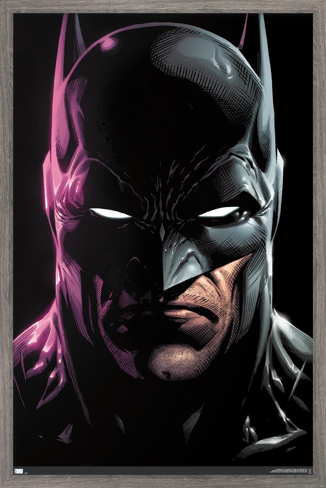 Trends International DC Comics Batman - Portrait Wall Poster, 22.4L x 14.7W, Gray Framed Version