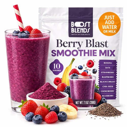 Berry Blast Smoothie Mix - Freeze-Dried Fruit Powder for Delicious Smoothies & Shakes | 10 Servings