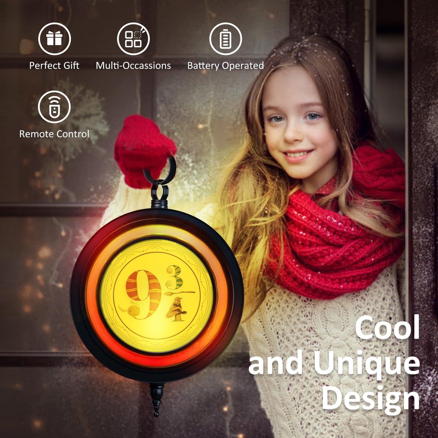 Lotalot LED Wall Light for Bedroom, Living Room, Hallway, American Flag Lights Rechargeable Wall Lights, Easy Installation, Halloween & Christmas Decor