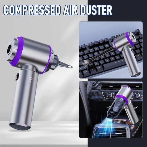 Houscly Car Vacuum - Portable Cordless 20000PA High Power 4-in-1 Handheld Cleaner | Ideal for Home & Travel