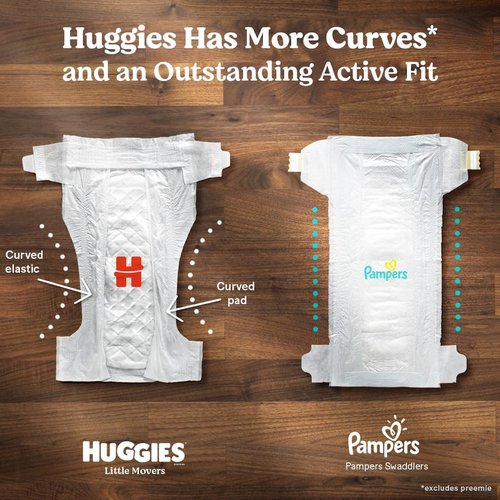 Huggies Little Movers Size 5 Diapers - 132 Count (2 Packs of 66) for Babies 27+ lbs