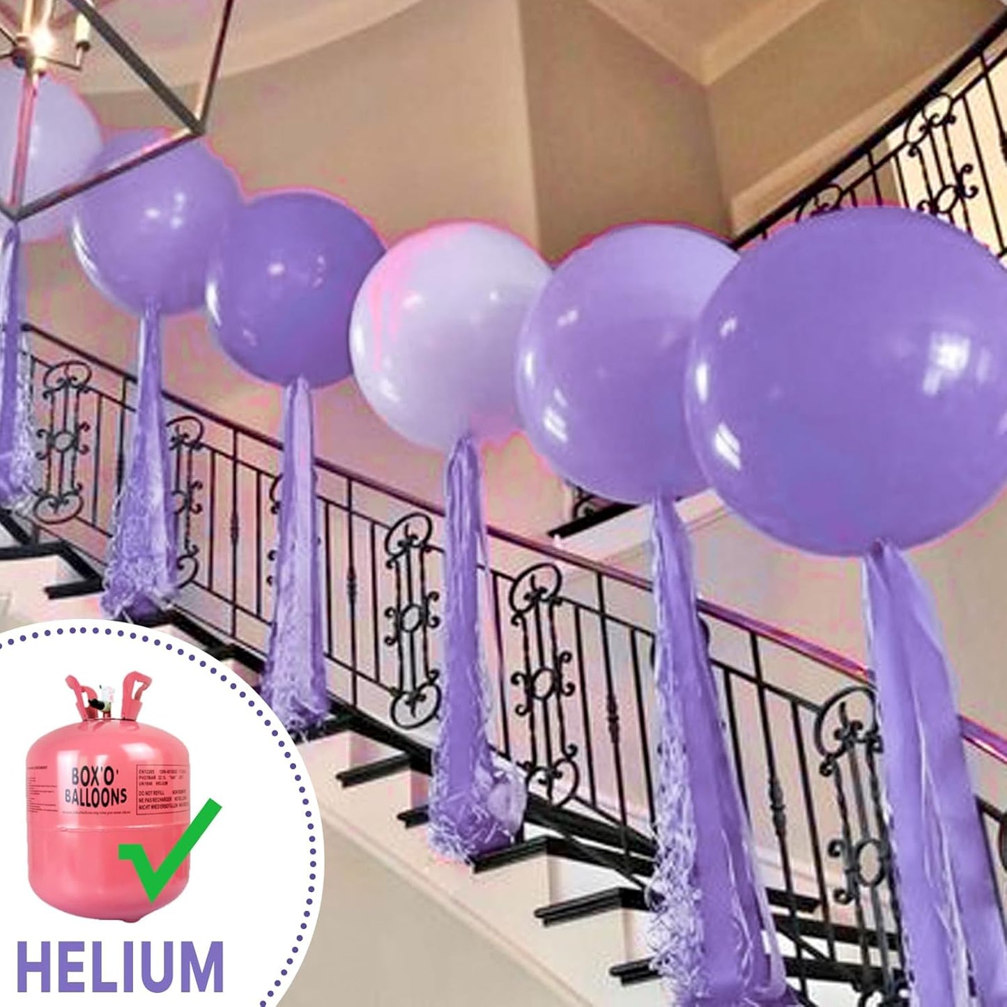 PartyWoo Purple Balloons - 36 Inch Latex Balloons for Birthday, Baby Shower & Wedding Decor