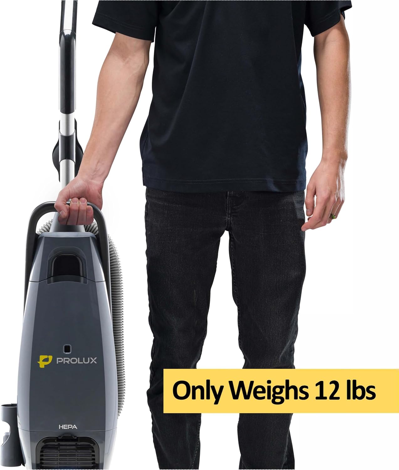 Prolux Phantom Pro Upright Vacuum Cleaner - Lightweight 12lbs with HEPA Filtration & Onboard Tools | Ideal for Commercial Use