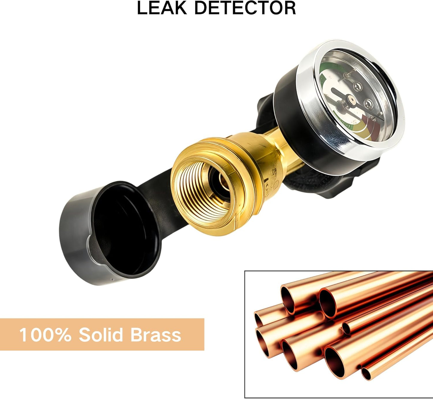 Propane Tank Level Indicator Gauge - Universal QCC 1/Type 1 Connection | Brass Construction for 5-40 lb Tanks