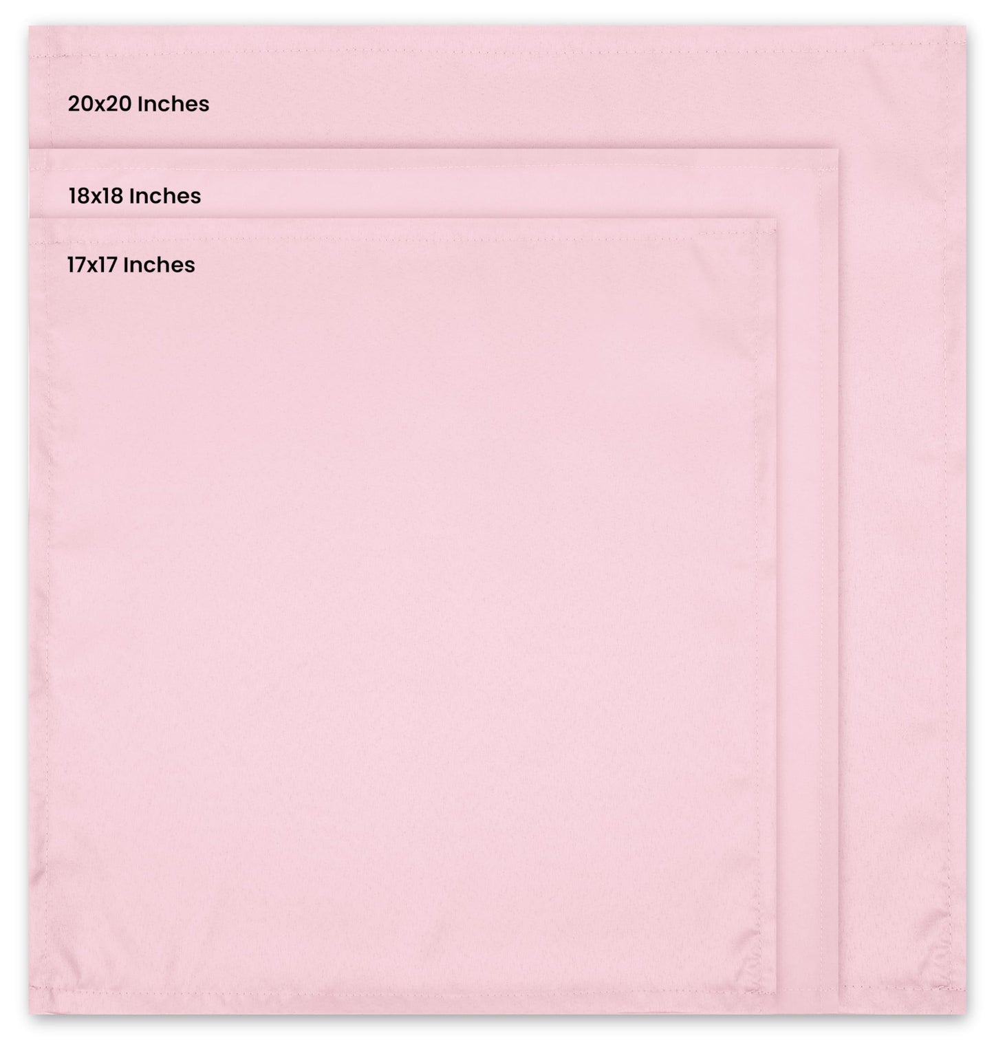 Utopia Home [288 Pack, Pink] Cloth Napkins 20x20 Inches, 100% Polyester Hemmed Edges, Washable and Reusable Ideal for Parties, Weddings and Dinners