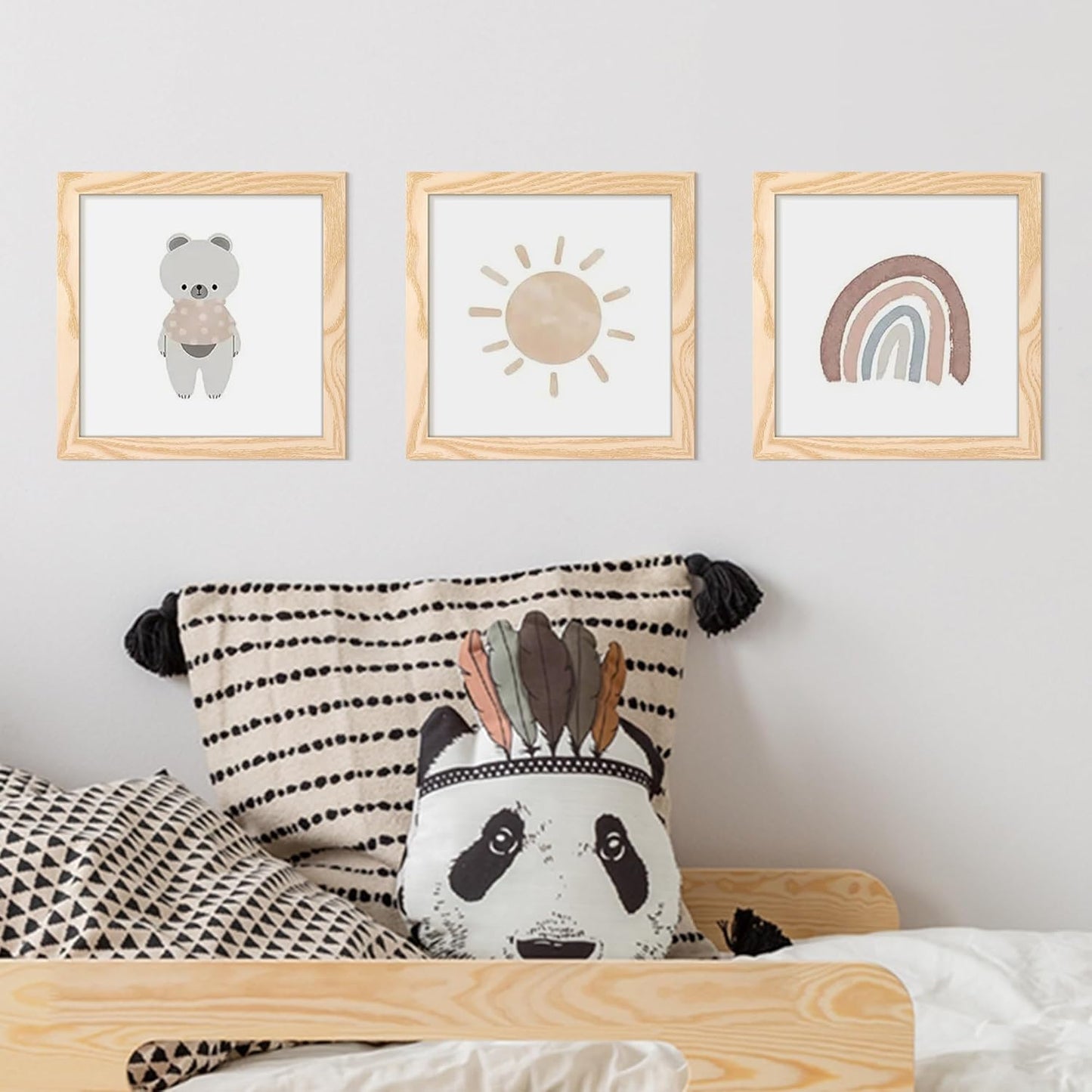 Upsimples 8x8 Picture Frame - Versatile Display for 4x4 or 8x8 Photos | Natural Finish, 1 Pack