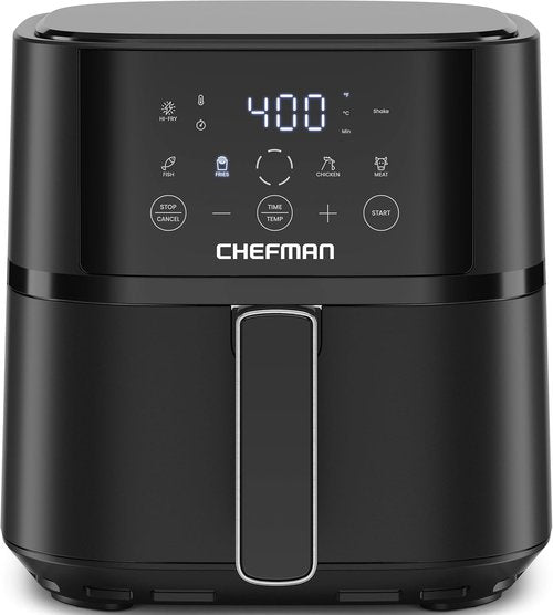 Chefman Air Fryer - 4 QT Compact Air Fryer with Hi-Fry Technology for Extra Crisp Meals - Black