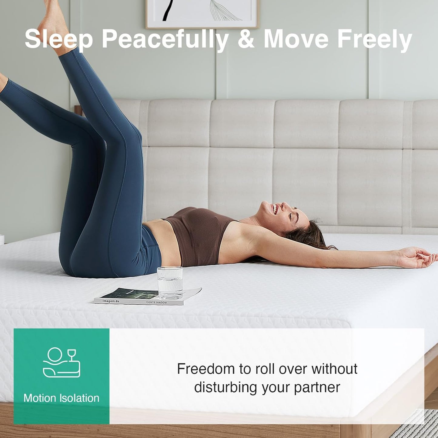Novilla 10 Inch King Mattress - Memory Foam with Breathable Comfort Layer & High-Density Support for Pressure Relief