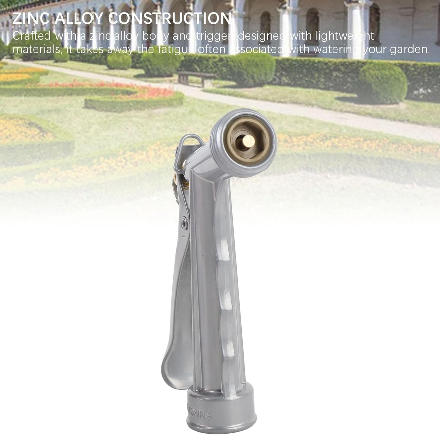 Skiennix Heavy Duty Metal Garden Hose Nozzle - Adjustable Spray Patterns for Lawn, Car & Pet Care