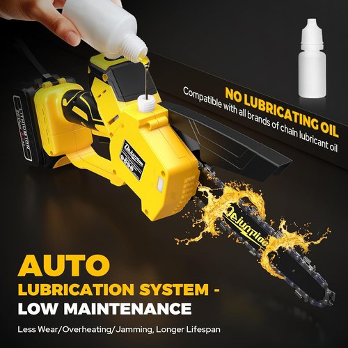 Dewalt Cordless Mini Chainsaw - 6 Inch & 8 Inch Brushless Electric Pruning Saw | Auto Oiler Included