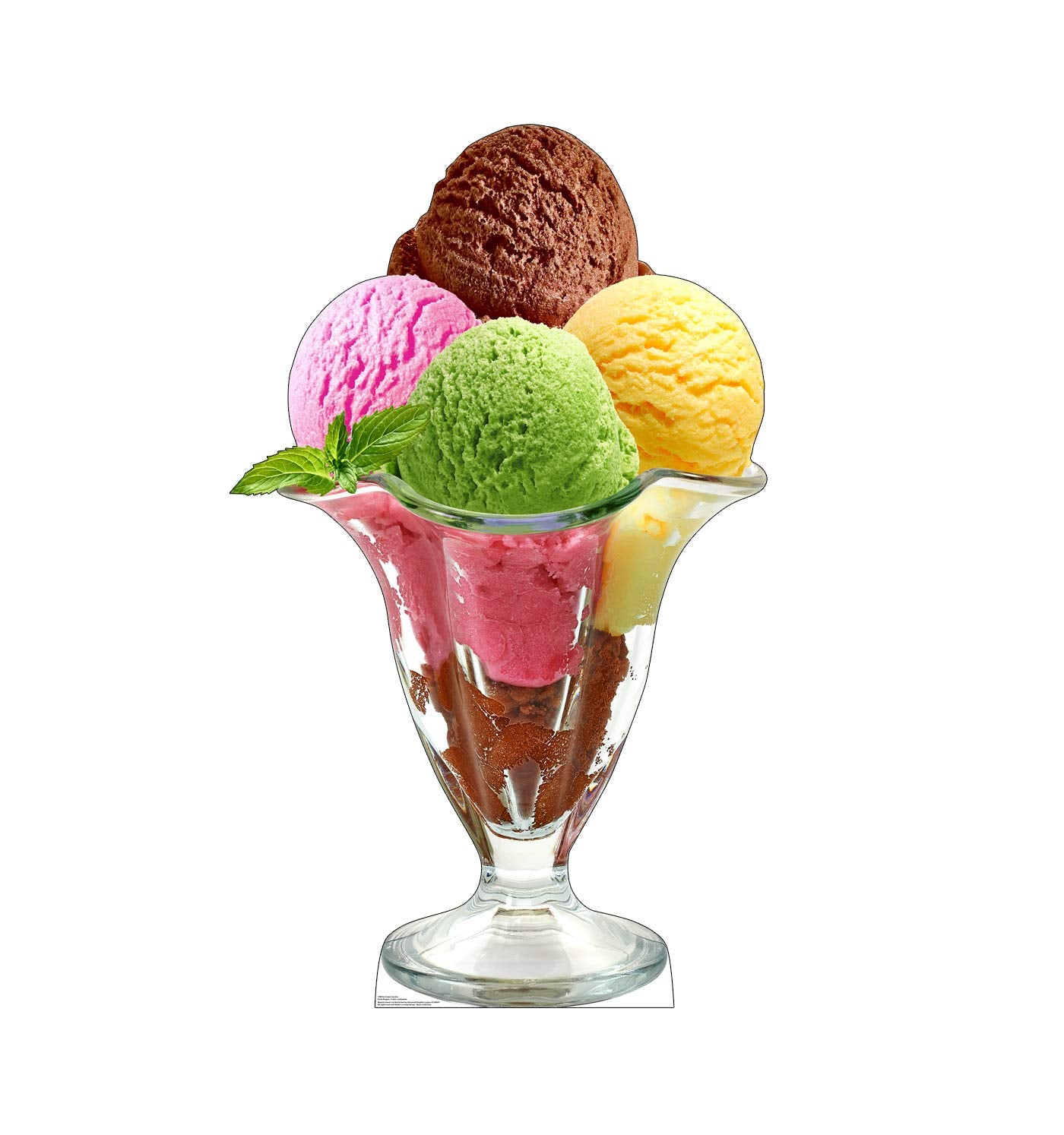 Cardboard People Ice Cream Sundae Life Size Cardboard Cutout Standup
