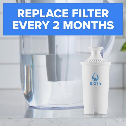 Brita Standard Water Filter - Reduces Copper, Cadmium & Mercury Impurities | 6 Filters, Lasts 2 Months