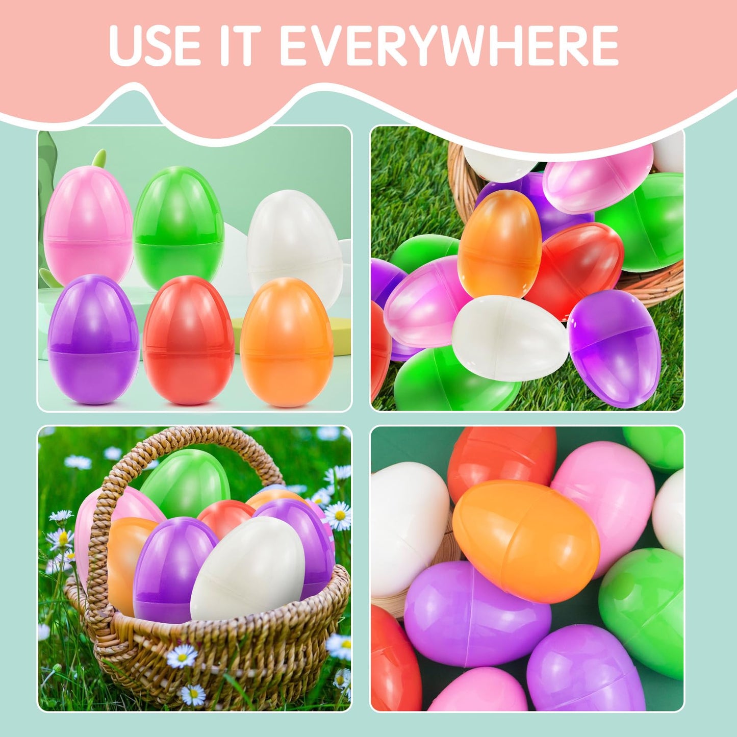 Milaloko Easter Eggs Bulk Party Favors for Kids for Easter Egg Hunting Game Party ,2.36" Inch (12 Pack) Fillable Easter Eggs
