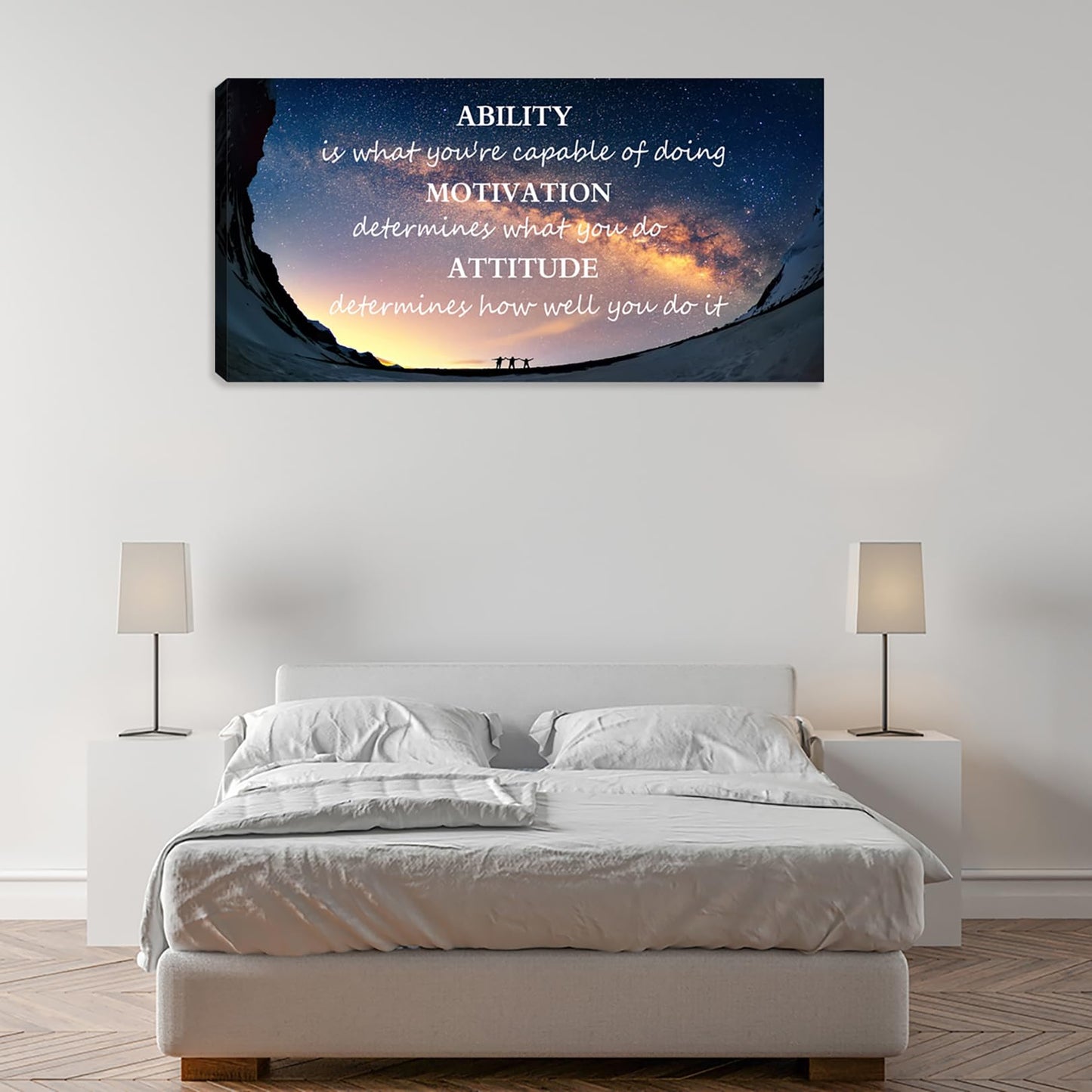 Motivational Wall Art, Inspirational Posters Quotes, Ability Modern Motivational Painting Picture, Framed Canvas Artwork for Living Room, Office, Home-40x20 inches