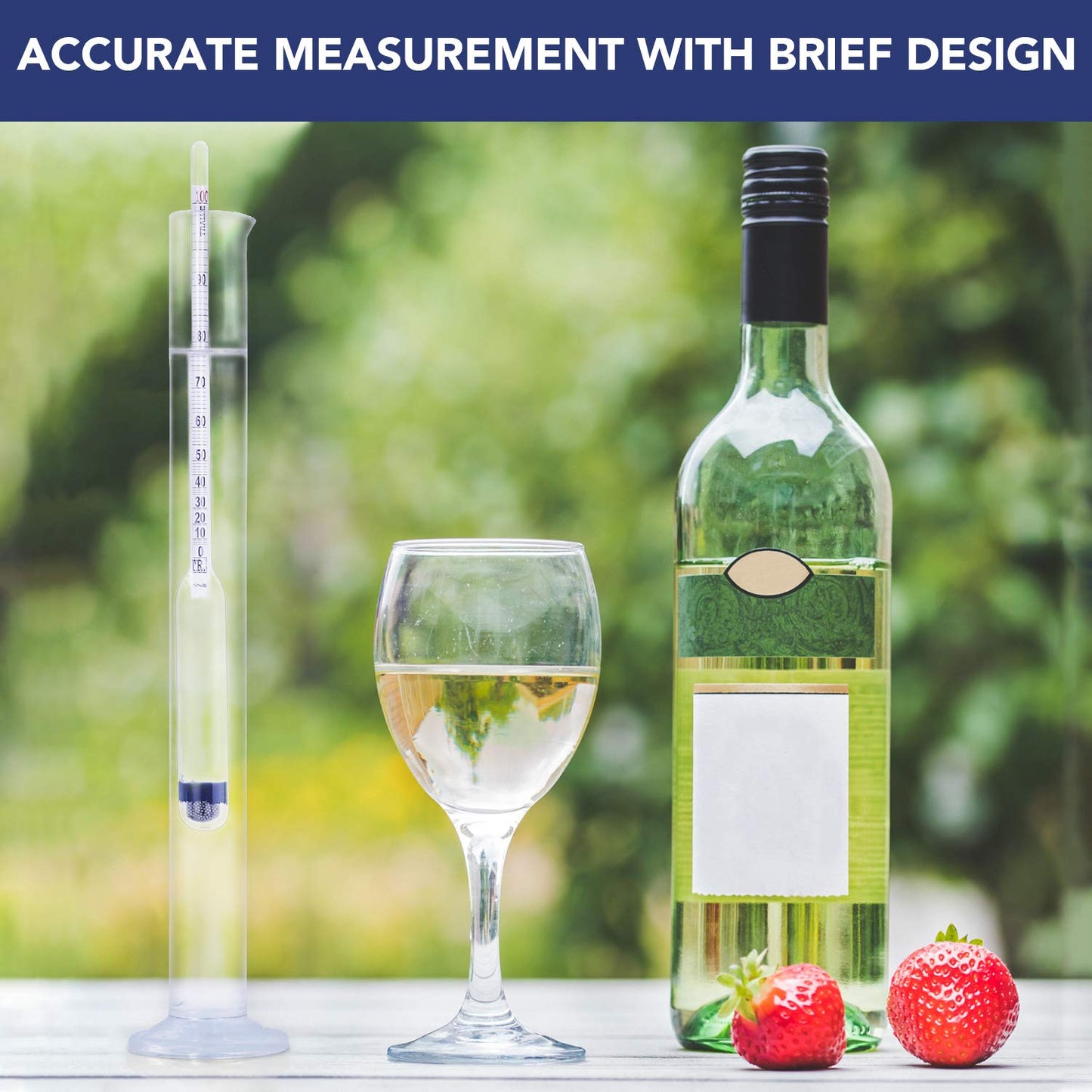 Circrane 0-200 Proof & Tralle Alcohol Hydrometer, Accurate Tester for Liquor, Distilling Moonshine Alcoholmeter
