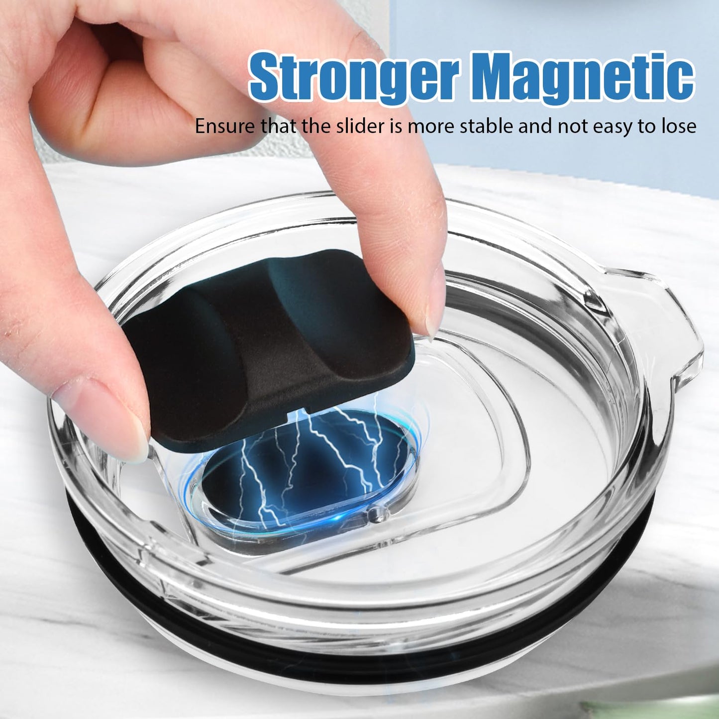 Magnetic Slider Replacement for Yeti, 5 Pcs Lid Slider Push Block Part for Yeti Magnetic Lids 10 oz, 14 oz, 16 oz, 20 oz, 26 oz, 30 oz