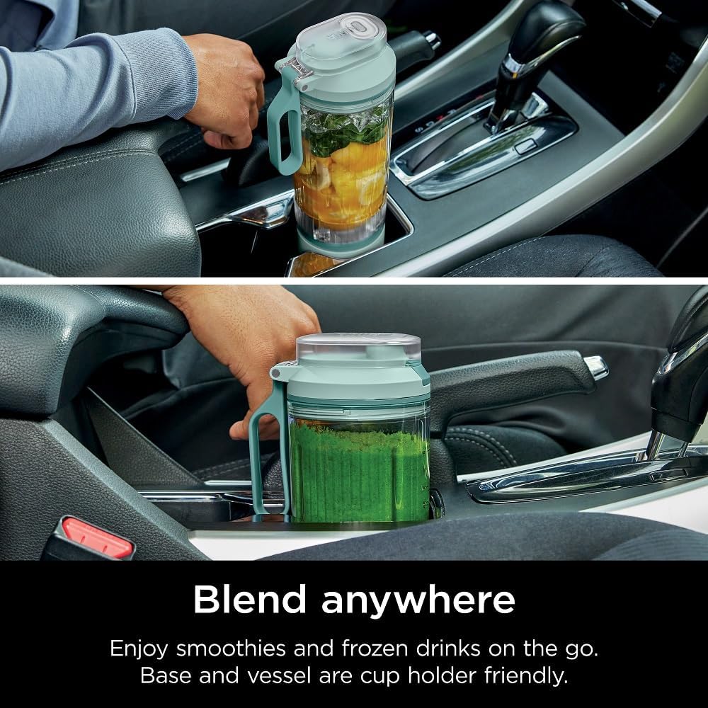 Ninja BC251MT Blast Max Cordless Blender - Smoothies & Ice Crushing, 22 oz. Sea Glass - Certified Refurbished
