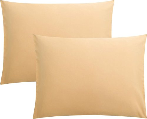 FLXXIE Pillow Cases - Soft Microfiber Standard Size Pillow Covers | Wrinkle & Stain Resistant, 2-Piece Set, Light Taupe 20x26