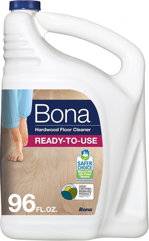 Bona Hardwood Floor Cleaner Refill - 96 Fl Oz - Unscented Residue-Free Solution for Wood Floors