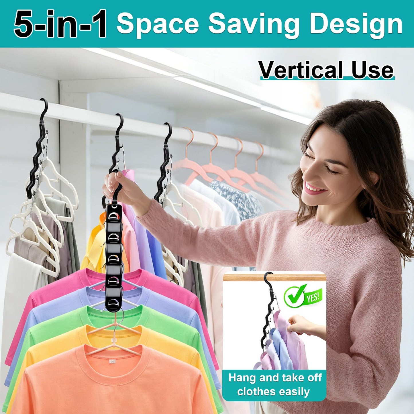 Closet Organizers and Storage,Upgraded Organization and Storage Clothes Hanger,12 Pack College Dorm Room Essentials,Sturdy Closet Organizer Home Essentials Space Saving Hangers for Thick Clothe