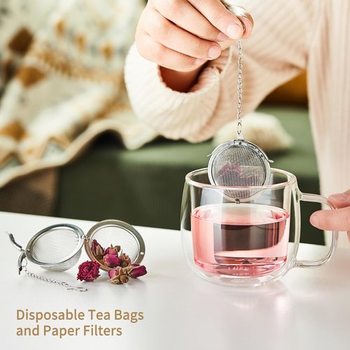 DOPUDO 3PCS Premium Tea Infusers, Loose Leaf Tea, Upgraded Tea Strainers and Tea Balls for Flavoring Herbal Spices and Seasonings
