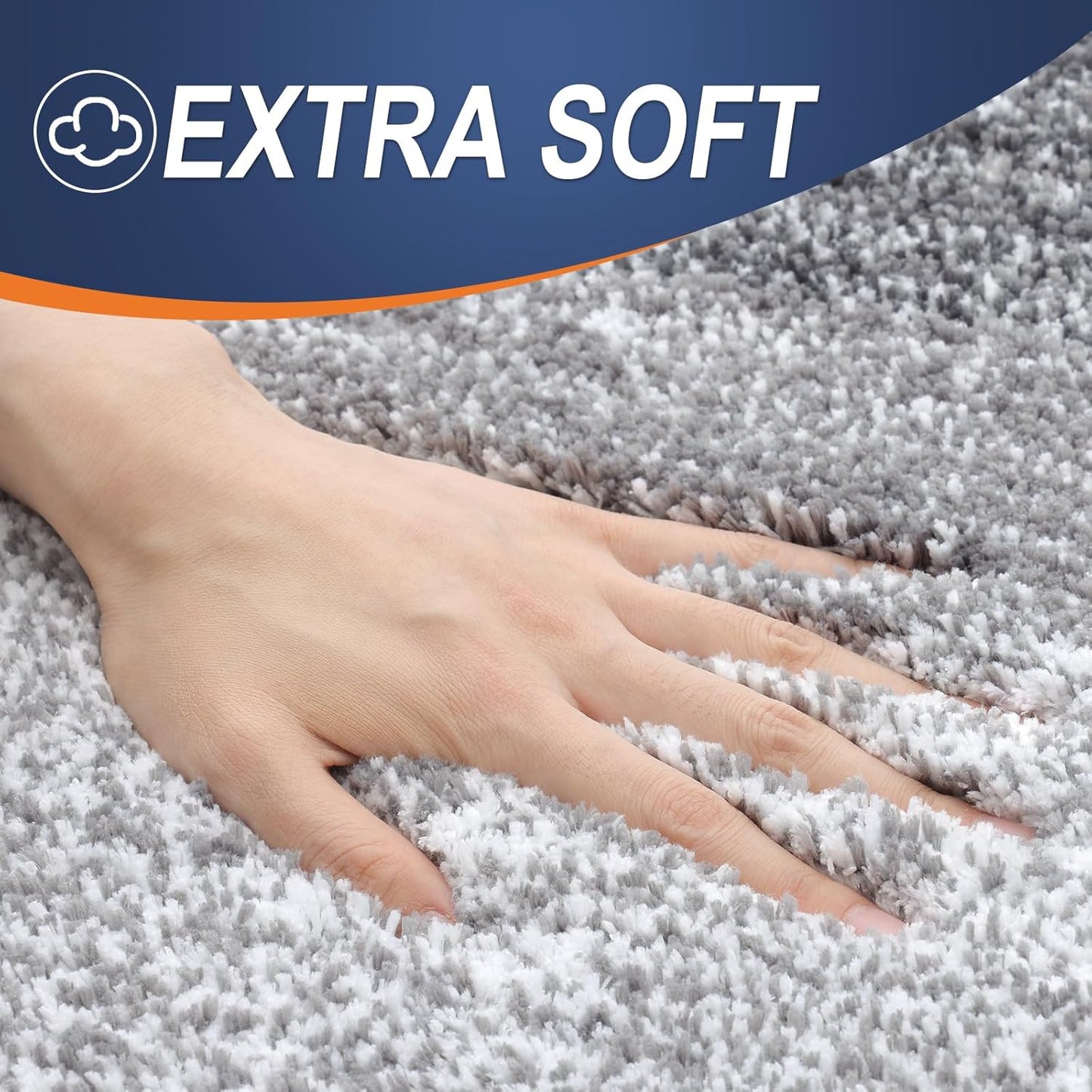 OLANLY Large Bathroom Rugs - Extra Soft Microfiber Mat 70x46 | Quick Dry, Machine Washable, Grey
