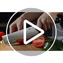 PAUDIN 7-Inch Nakiri Knife - Razor Sharp Vegetable & Meat Chef's Knife with Ergonomic Handle