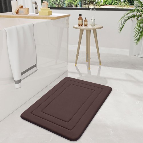 Arotive Memory Foam Bathroom Rug Mat 70x24, Ultra Soft and Absorbent Bath Mat, Machine Wash Dry, Comfortable Bath Rug Carpet for Bathroom Floor, Tub and Shower, Brown
