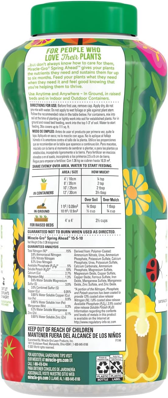 Miracle-Gro Granular Plant Food - All-Purpose Nutrient Boost for Healthy Growth, 3 lbs.