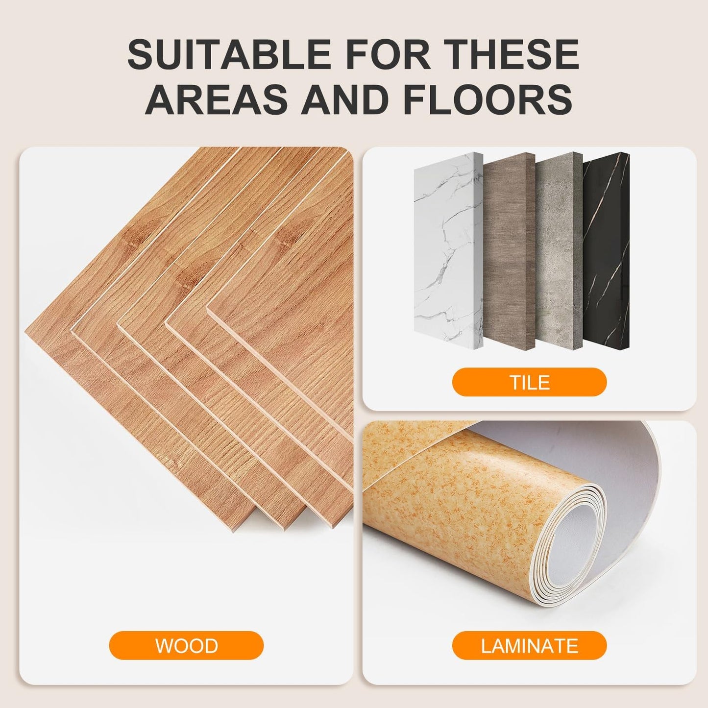 Skiennix Rug Pads - 5x7 FT Non-Slip Grips for Area Rugs | Thick, Safe Cushion for Hardwood Floors