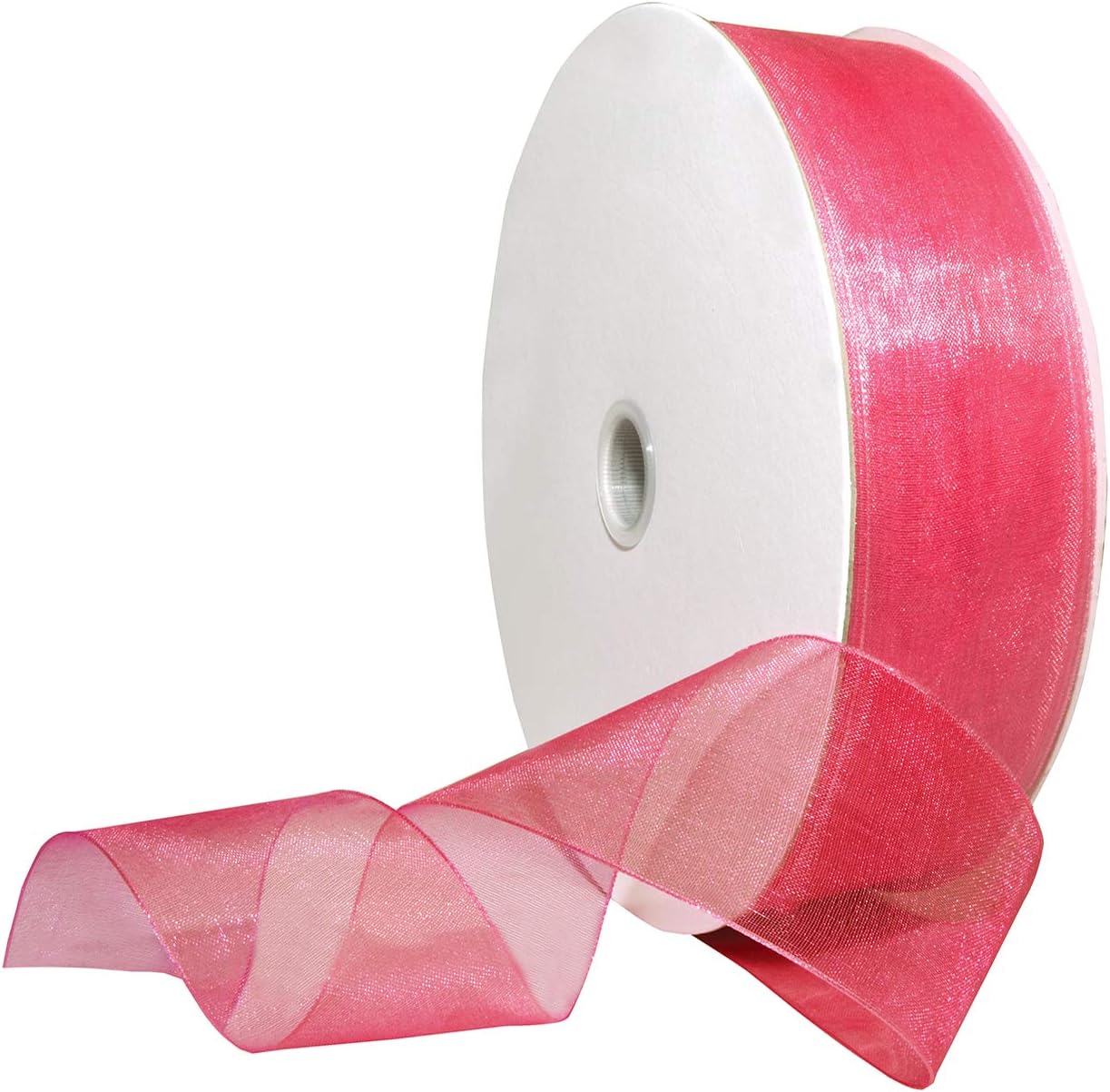 Red Organdy Nylon Ribbon - 5/8 Inch x 100 Yards | Morex 91803/100-609