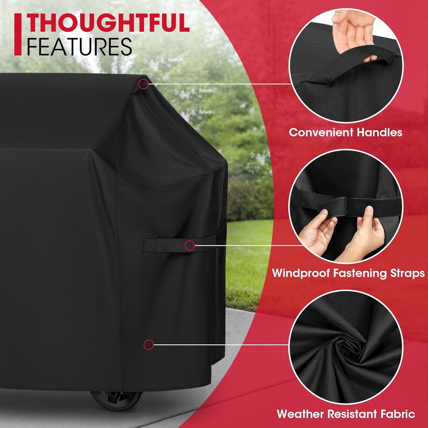 Unicook 48-Inch Grill Cover - Heavy-Duty Waterproof Protection for Weber Spirit II 200 Series