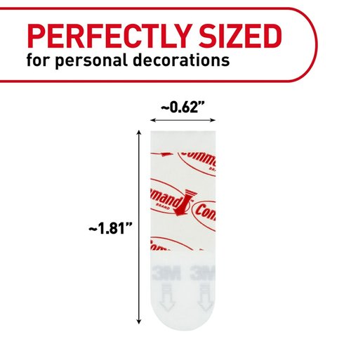 Command Poster Strips - 60 Damage-Free Hangers for Easy Home & Office Decor | White Adhesive