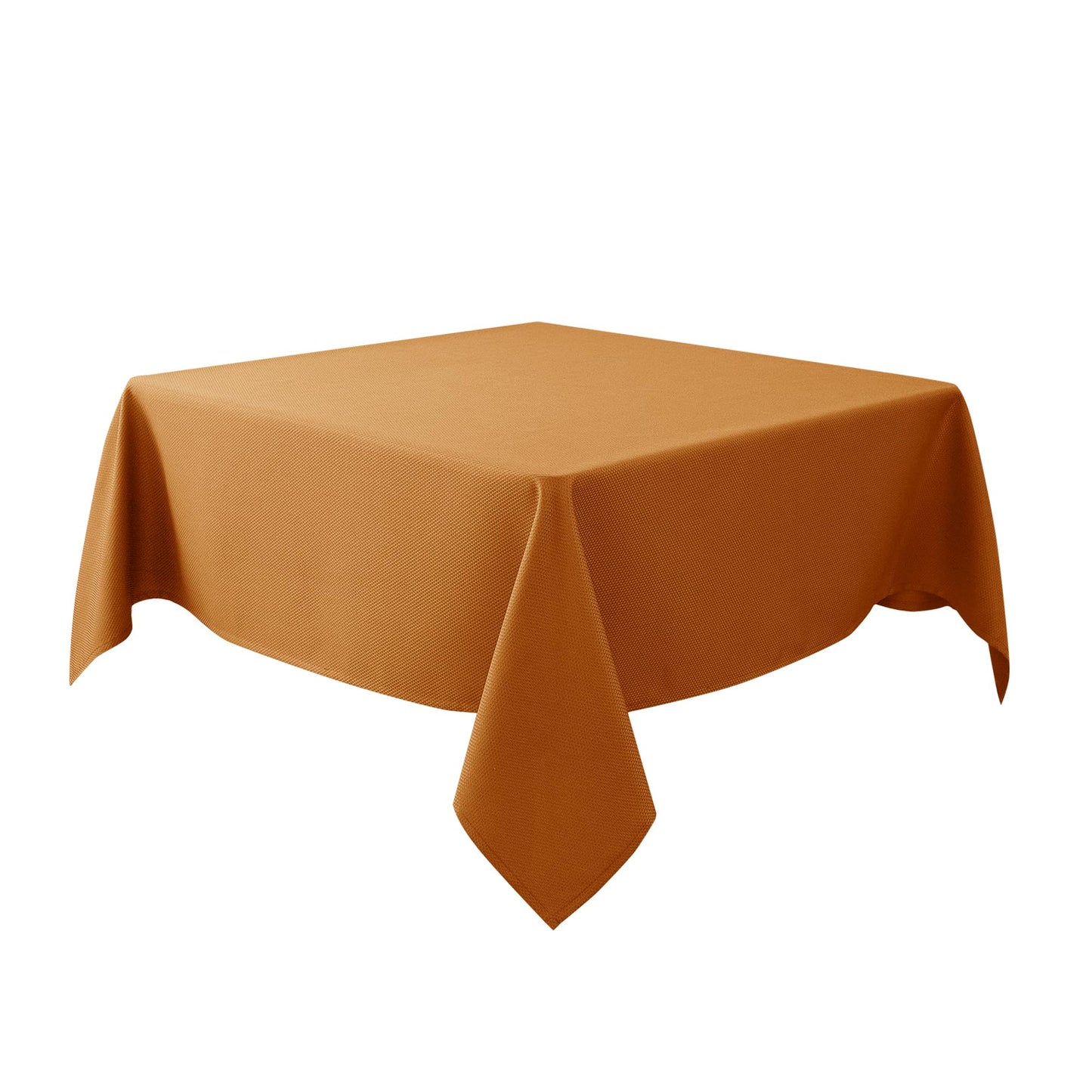Biscaynebay Fall Tablecloth Textured Fabric Square Tablecloths 70x70 Inch, Bronze Thanksgiving Autumn Harvest Water Resistant Fabric Tablecloths for Kitchen, Dining, Wedding, Parties Machine Washable